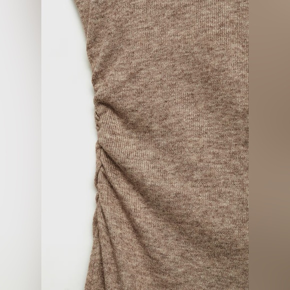 Mango brown midi dress with structured shoulders NWT - Picture 4 of 5